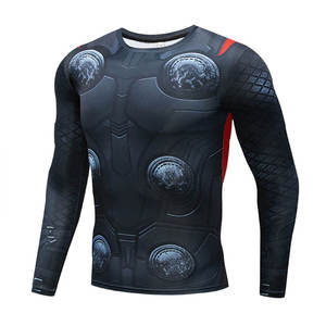 เสื้อแรชการ์ดผู้ชาย ป้องกันรังสียูวี 50+ แขนยาว แห้งเร็ว สำหรับเล่นเซิร์ฟและชายหาด ผ้าสเตรช แอคทีฟแวร์ - Product Image 5