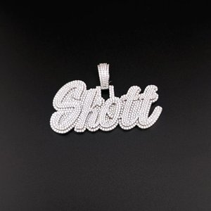 Colgante de Plata de Ley 925 con Diamante Moissanite VVS, Chapado en Rodio, Estilo Hip Hop, Colgante de Diamante de Lujo Unisex para Regalo - Product Image 1
