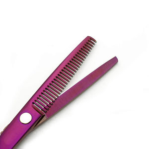 Ciseaux de coiffure professionnels en acier inoxydable 4Cr13 à pointe arrondie, ciseaux à effiler légers et durables - Product Image 4