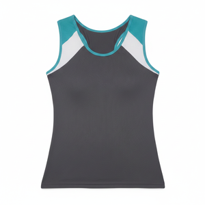 เสื้อกล้ามทรงคลาสสิค ผ้าริบ ยืดได้เต็มที่ คอวี แขนกุด สำหรับผู้หญิง - Product Image 1