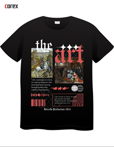 เสื้อยืดพิมพ์ลาย DTF สีดำแบบสั่งทำพิเศษ ทรงปกติ สำหรับผู้ชายและผู้หญิง ดีไซน์ใหม่ โลโก้สั่งทำด้านหน้า แห้งเร็ว - Product Image 6