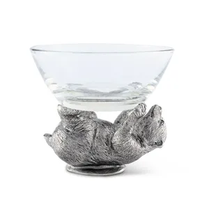 Tazón de Cerámica con Forma de Animal y Base de Metal con Diseño de Oso, Estilo Americano Ecológico, Plato Decorativo, Diseño Novedoso, Decoración Hecha a Mano para el Hogar - Product Image 5