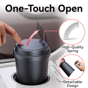 680ml ABS xe thùng rác có thể với Pop-up nắp rò rỉ một mảnh tiêm dễ dàng làm sạch có thể tháo rời thiết kế Tesla xe tổ chức - Product Image 3