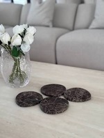 Offre Spéciale : Ensemble de Sous-Verres en Marbre et Bois pour Maison, Bureau, Cuisine, Table Basse, Table à Manger, Comptoir de Bar, Tasses à Thé – Quantité en Gros