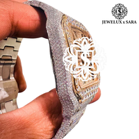 Montre Hip Hop en Moissanite et Diamants avec Bracelet en Acier Inoxydable Premium, Montre-Bracelet de Luxe pour Homme, Idéale pour le Bureau et les Tenues Décontractées