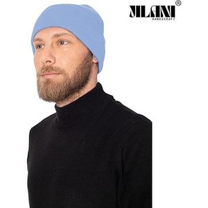 Dark <b>Blue</b> <b>Beanies</b> Knitted Hat for Men - Product Image 1