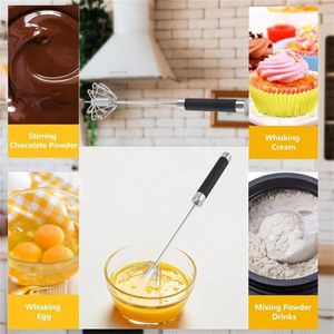Stainless Steel Manual Hand Mixer Easy Use Push Whisk for Making Froth Foam Whipped Cream Semi-Auto Egg Beater - Product Image 2