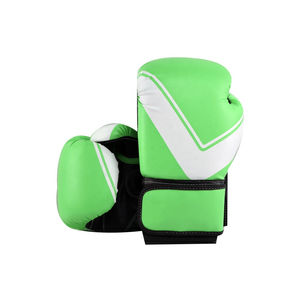 Gants de boxe unisexes en PU, fermeture Velcro, noirs et blancs, pour l'entraînement et le sparring - Product Image 2
