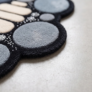 Hand Tufted Pebble <b>Runner</b> <b>Rug</b> Black Blue Grey Ivory Wool Carpet Modern Organic Hallway <b>Runner</b> Custom - Product Image 6