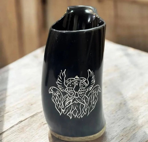 Taza Clásica de Cuerno de Búfalo Pulido Hecha a Mano, Ecológica y Duradera, con Forma Natural y Estilo Encantador para Regalos Empresariales - Product Image 1