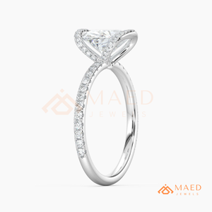 925 Sterling Silver Oval Cut Moissanite Halo Engagement Ring Pave Wedding Band Luxury Bridal Jewelry <b>Gift</b> for Women USA Trending - Product Image 6