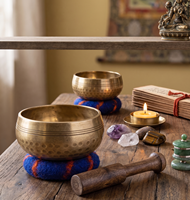 Professional Grade Tibetan Style Brass Healing Bowl Pure Sound Resonating Musical Instrument for Mindfulness and Stress Relief