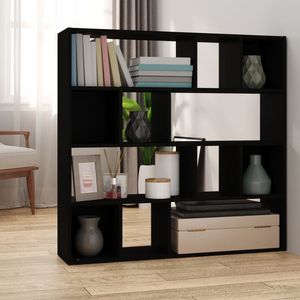 ตู้หนังสือ/ฉากกั้นห้อง สีดำ ขนาด 41.3"x9.4"x40.2" - Product Image 1