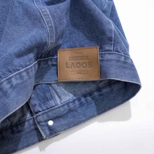 TST 2078.1 Veste en jean vintage pour homme de qualité supérieure, streetwear d'hiver, décontractée, écologique, 100% coton, bleu clair/bleu foncé - Product Image 2