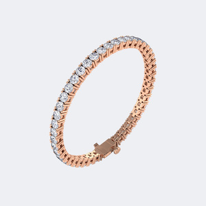 Bracelet tennis en diamants ronds sertis à griffes 9.27CTW - Product Image 3