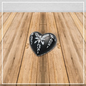 Urne funéraire blanche en forme de cœur avec support métallique pour cendres humaines adultes, souvenir personnalisable, urne en forme de cœur - Product Image 5
