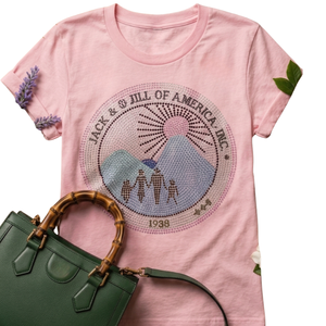 T-shirt graphique pour femme avec strass, manches courtes, col rond, vêtement décontracté et tendance pour tous les jours - Product Image 1
