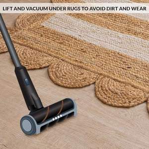 Alfombra rectangular de yute multiusos, duradera, hecha a mano, de fibra natural, para sala de estar, comedor o rincón de relajación. - Product Image 3