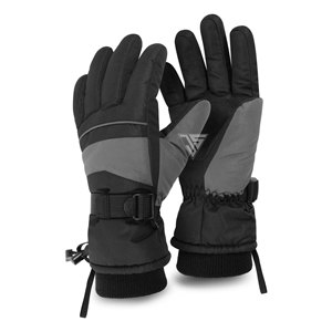 Gants tendance d'hiver unis, 100 % imperméables en polyester, doublés polaire, chauds, compatibles écran tactile, coupe-vent, élégants - Product Image 1