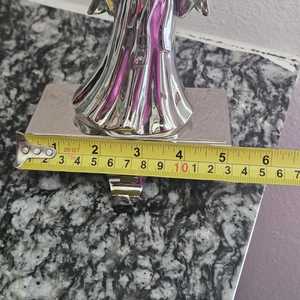 Solid Angel Christmas <b>Stocking</b> <b>Holder</b> Silver Metal Figuriner feltsocks - Product Image 4