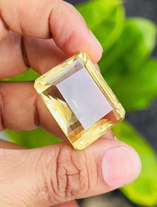 Piedra preciosa de citrino natural, corte esmeralda, pieza de coleccionista, piedra suelta amarilla para hacer joyas, anillos, colgantes, alta calidad - Product Image 6