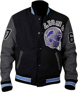 Chaqueta Bomber Moderna con Letras Bordadas, Piel de Oveja, 100% Algodón/Poliéster, Lona Informal de Invierno, Logotipo Frontal Personalizable - Product Image 5