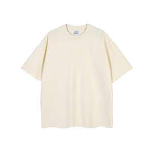 T-shirt ample respirant pour homme, col montant, en coton épais et confortable, épaules tombantes - Naimat Abbas Industries - Product Image 3