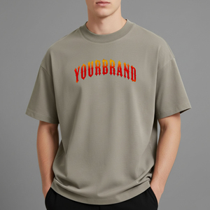 Camiseta informal de verano para hombre, personalizada, estilo streetwear, holgada, con hombros caídos, 100% algodón grueso. - Product Image 1