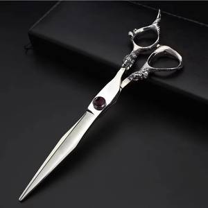 Ciseaux de coiffure professionnels Morje Surgical en acier inoxydable 440C, lame tranchante, manche moyen, pour droitiers, 28 dents - Product Image 2