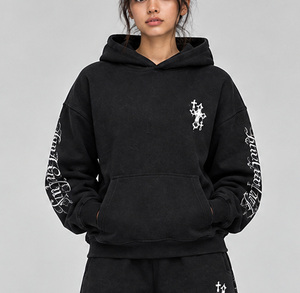 OEM <b>Custom</b> Women Hoodie Shorts Set Polyester Cotton Casual Screen Printing Personalized Print Lounge Outfit Matching Two Piece - Product Image 4