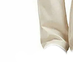 Pantalon Oxford en coton beige pour homme, taille élastique avec cordon de serrage, coupe droite décontractée, léger, pour l'été - Product Image 2