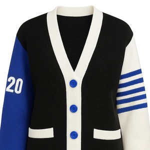 Suéter de Mujer de Algodón con Logotipo Jacquard Personalizado al por Mayor, Estilo Preppy de Alta Gama, Retro a Rayas - Product Image 5