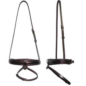 FAB International - Cabezada de Cuero Premium para Caballo con Acolchado Suave, Diseño Inglés Ajustable, Herrajes de Latón Macizo/Acero Inoxidable - Product Image 1