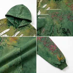 Valley USA – Sweat à capuche imprimé pour homme, streetwear d'hiver, coupe oversize, molleton respirant - Product Image 5