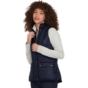 Gilet d'hiver chaud et tendance pour femme, personnalisé OEM, col rabattu, sans manches, matelassé, avec fermeture éclair - Product Image 4