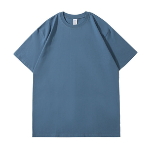 Camiseta de Hombre al por Mayor, Personalizada, 100% Algodón y Fibra de Bambú, Transpirable, Ecológica, Tejida, con Hombros Caídos, Lisa, Talla Grande, OEM - Product Image 4