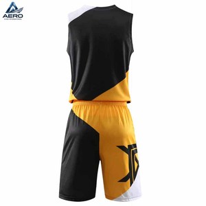 Uniforme de Baloncesto Amarillo y Negro 2026, Estilo Cuello Redondo, Hecho en Pakistán, Ropa Deportiva, Logotipo Personalizado, Mejor Calidad, Estilo Más Reciente - Product Image 3