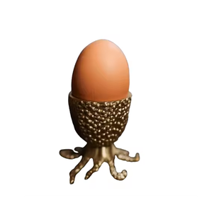 Support à œufs en laiton poli or, nouvelle arrivée haut de gamme, design luxueux, pour cadeau de mariage, décoration de cuisine, rangement pour œufs. - Product Image 1