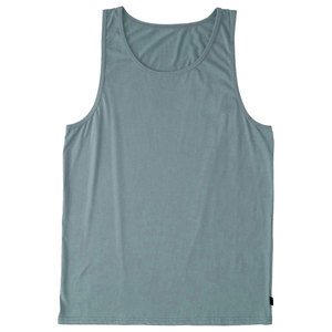 Men's Breathable Cotton/Bamboo Fiber Knitted Tank Top O-Neck Solid Color Casual Sleeveless Vest with Front Logo High-quality - Product Image 3