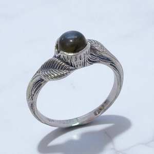 Bagues en argent sterling 925 faites à la main avec motif feuille, améthyste et labradorite, prix de gros, bijoux en argent - Product Image 3