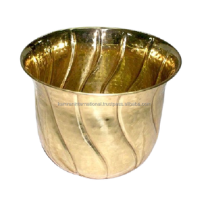 Juego de 2 macetas de flores de Metal marrón antiguo para restaurante, jardín, accesorios decorativos para macetas florales - Product Image 4