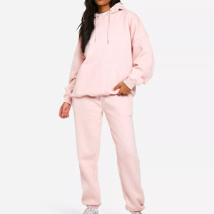 Chándal Deportivo para Mujer, Calidad Premium, 100% Algodón, Invierno, con Capucha, Casual, Corte Regular, Dos Piezas, con Servicio OEM - Product Image 1