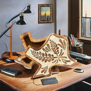 Caja de Madera Grabada con Forma de Estados Americanos, Cajas de Madera con Forma de Texas para Guardar Joyas, Recuerdo de Texas, Caja de Recuerdos de Nueva York - Product Image 2