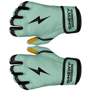 Gants d'entraînement en cuir SINEWY blancs et orange, rembourrés, fermeture auto-agrippante, unisexes, pour adultes, sport et fitness - Product Image 2