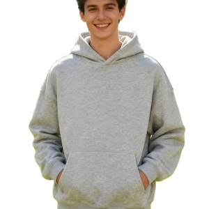 Sweats à capuche pour hommes, poids lourd 100% coton uni, avec logo personnalisé, pull à capuche personnalisé de haute qualité à prix bon marché - Product Image 4