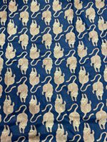 Tissu en coton biologique lavé et léger Kaya Loom, motif animalier imprimé à la main, pour sacs, vêtements, décoration intérieure, chemises et housses