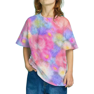 T-shirt personnalisé tie-dye en spirale 100% coton, coupe oversize, streetwear décontracté unisexe, tee-shirt d'été, vente en gros - Product Image 4