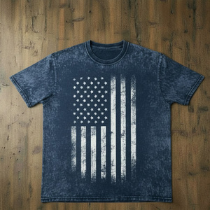 Camiseta Oversize de Algodón 100% de Punto Grueso para Hombre y Mujer, Estampado DTG, Negra, Personalizada, Vintage, Lavado Ácido - Product Image 1