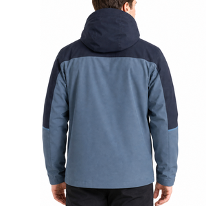 Chaqueta Clásica con Capucha para Hombre, Color Azul Acero y Azul Marino, Resistente al Viento y al Agua, Ropa de Trabajo para Exteriores, OEM - Product Image 4