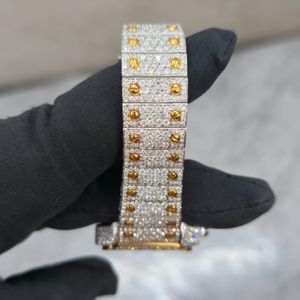 Reloj de Lujo de Alta Calidad para Hombre, con Caja Cuadrada, Moissanita, Acero Inoxidable, Estilo Iced Out, Gran Venta - Product Image 4